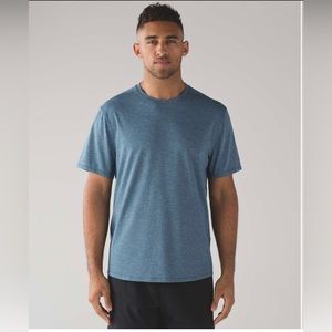 Lululemon Somatic Short Sleeve XXL - Blue - Heathered Poseidon
